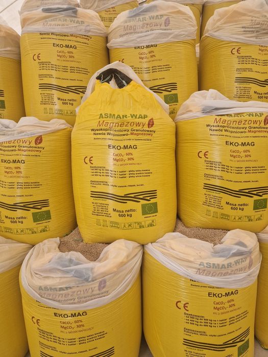 Wapno nawozowe granulowane, węglanowe, magnezowe, kreda, czarna kreda