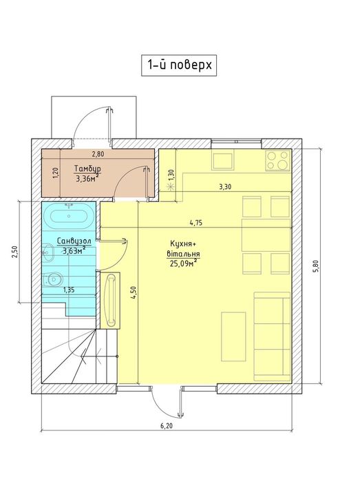 Таунхаус Ірпінь велика земельна ділянка