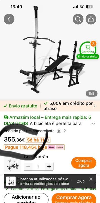 Estação de musculação em casa