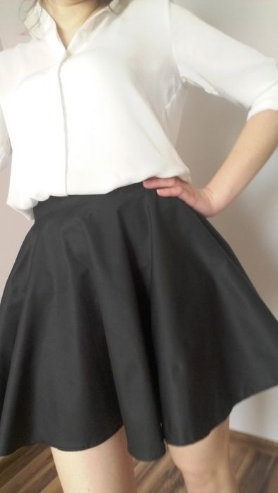 Czarna spódniczka z koła mini 34 xs nowa