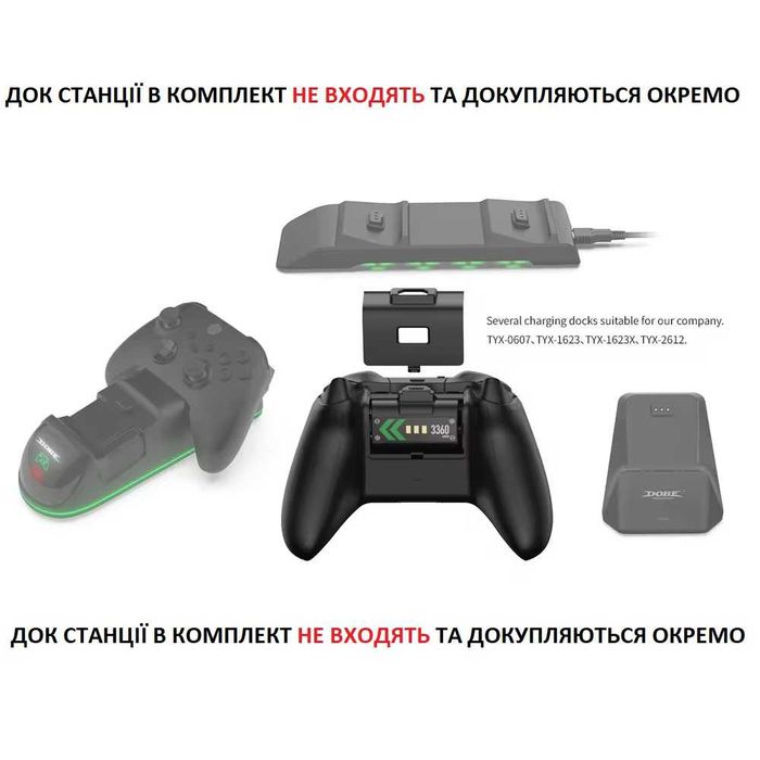 1400 mah Акумулятори 2шт для Xbox Series X S/One/S Зарядка/2шт батарея