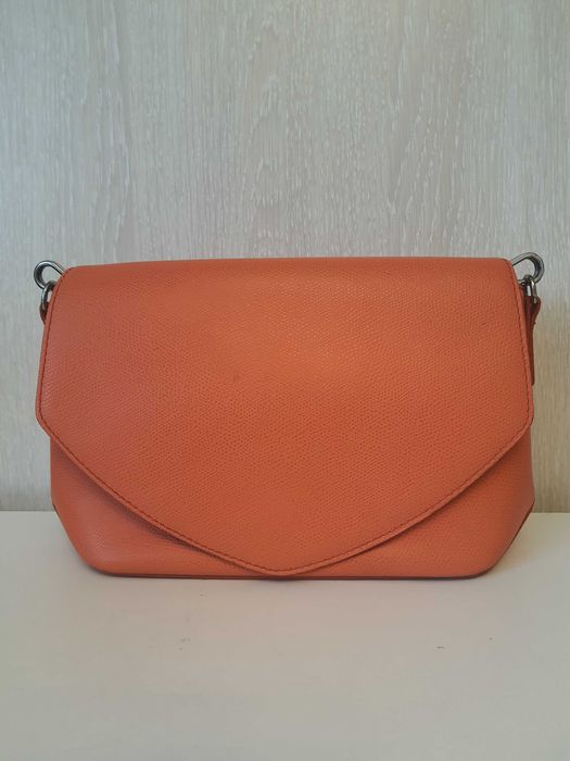 Жіноча помаранчева шкіряна маленька сумочка через плече, бренд VIF