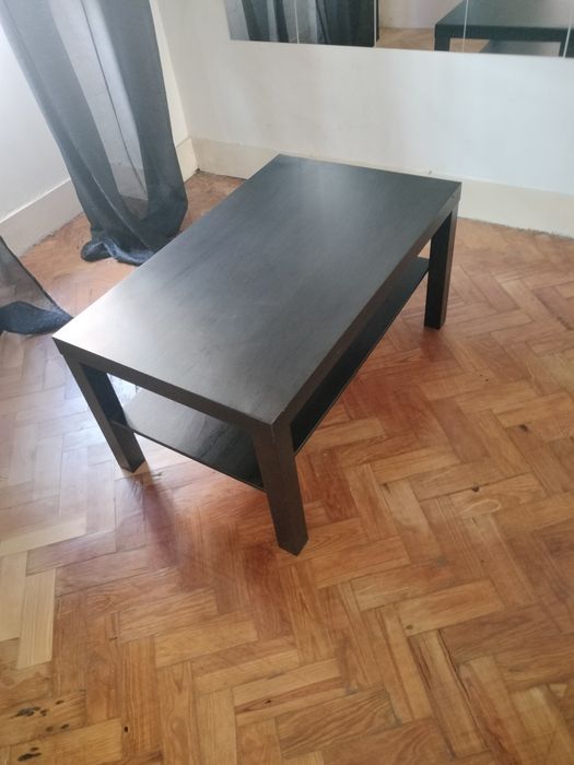 Mesa de centro, preto, 90x55 cm