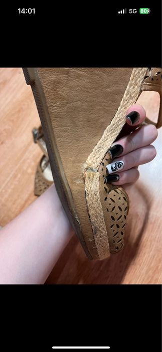 Buty na koturnie brązowe roz. 37