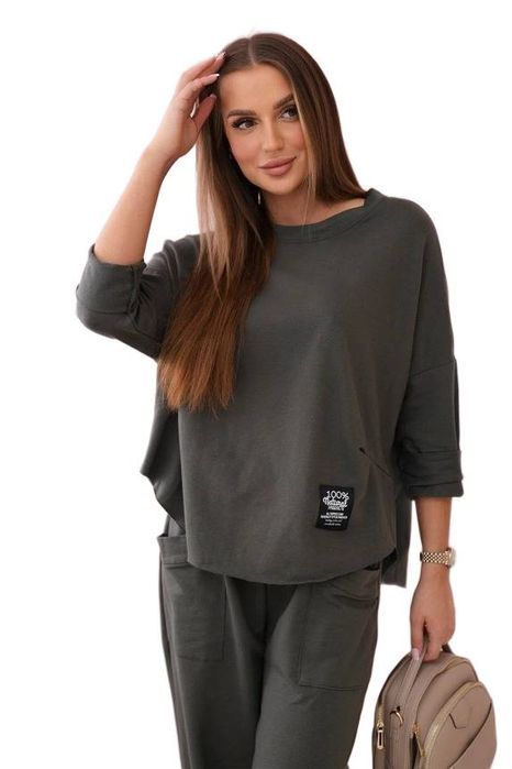 Komplet Bawełniany Bluza + Spodnie Khaki