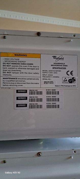 Мікрохвильова піч whirlpool