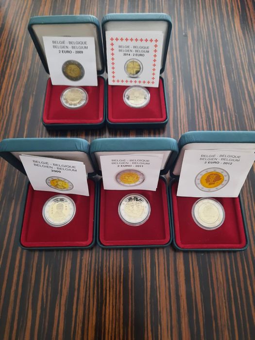 Belgian 2-Euro Proof Coins