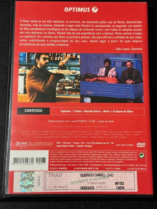 DVD do filme Querido Diário