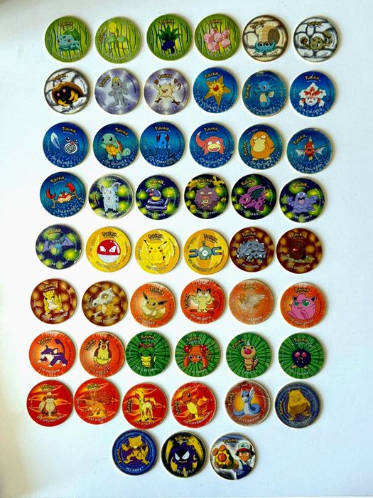 Pokemon Tazo set 1 51/51, pokemon tazo, pokemon nintendo, pokemon tcg, pokemon retr