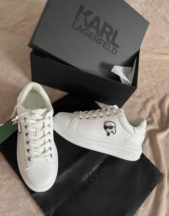 białe buty damskie Karl Lagerfeld sneakersy nowe oryginalne