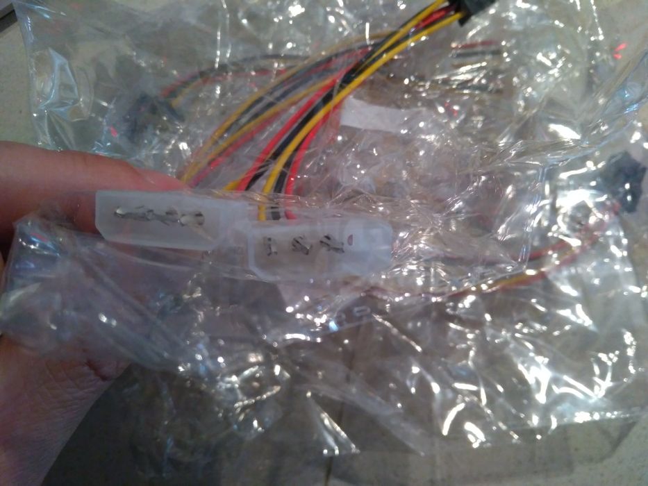 Cabo adaptador 2x4Pin ATX molex para placa gráfica 6pin PCIe