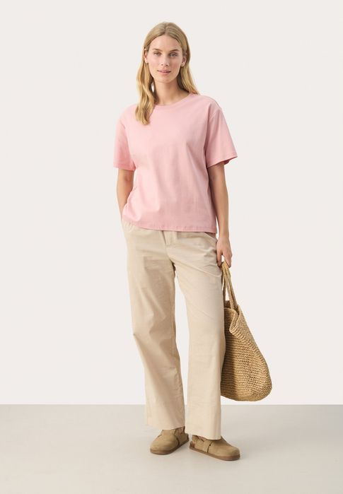 Simple 38 M T-Shirt Damski Różowy 100% Bawełna Pink Oversize D3033