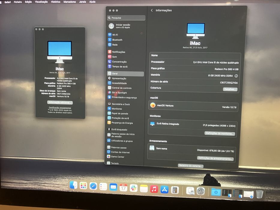 Imac 4k 3,4Ghz 8gb RAM 1Tb SSD