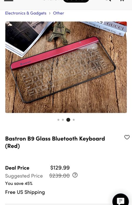 Клавиатура стеклянная Bastron B9 бездротова клавіатура