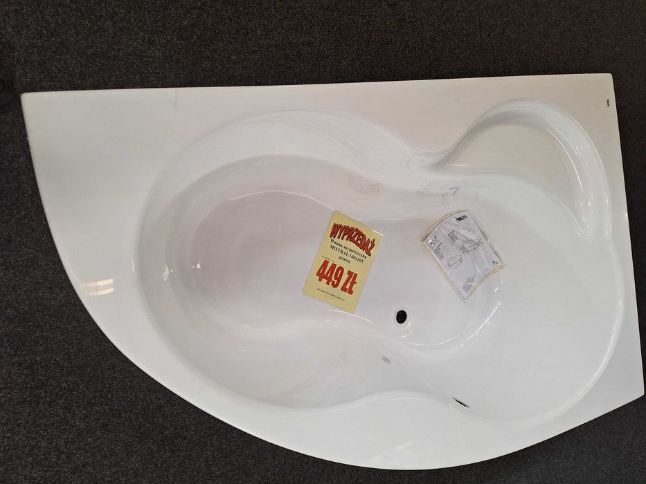 Wanna asymetryczne 160x105 cm prawa Poolspa Mistral