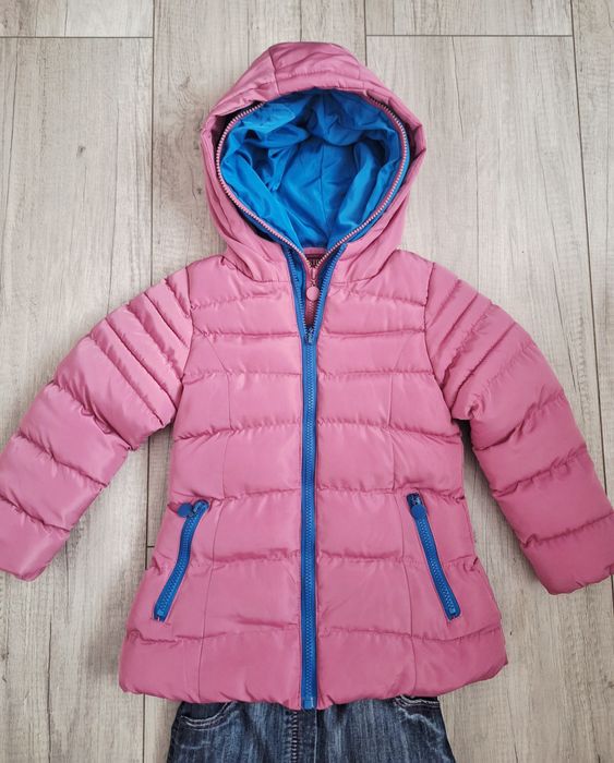 Kurtka ocieplana zimowa + spodnie ocieplane rozmiar 116/122