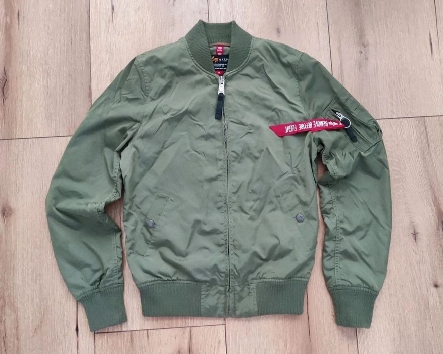 Alpha Industries męska kurtka bomberka flyers khaki w rozmiarze M