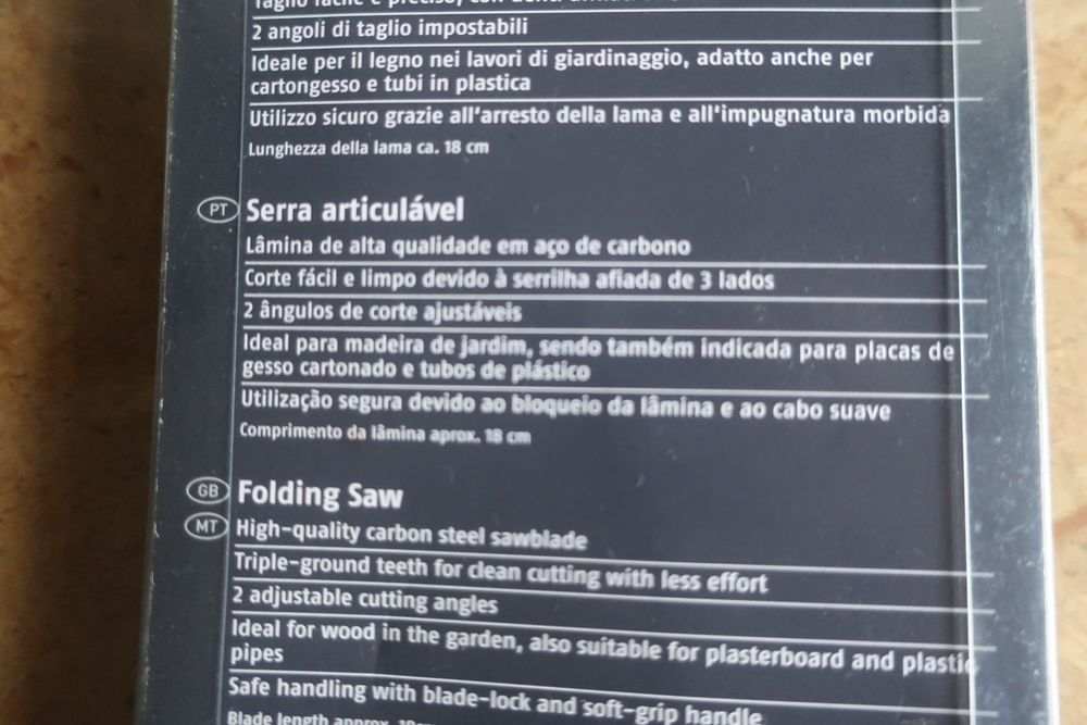 (Novo a estrear) Florabest Serra dobrável para poda