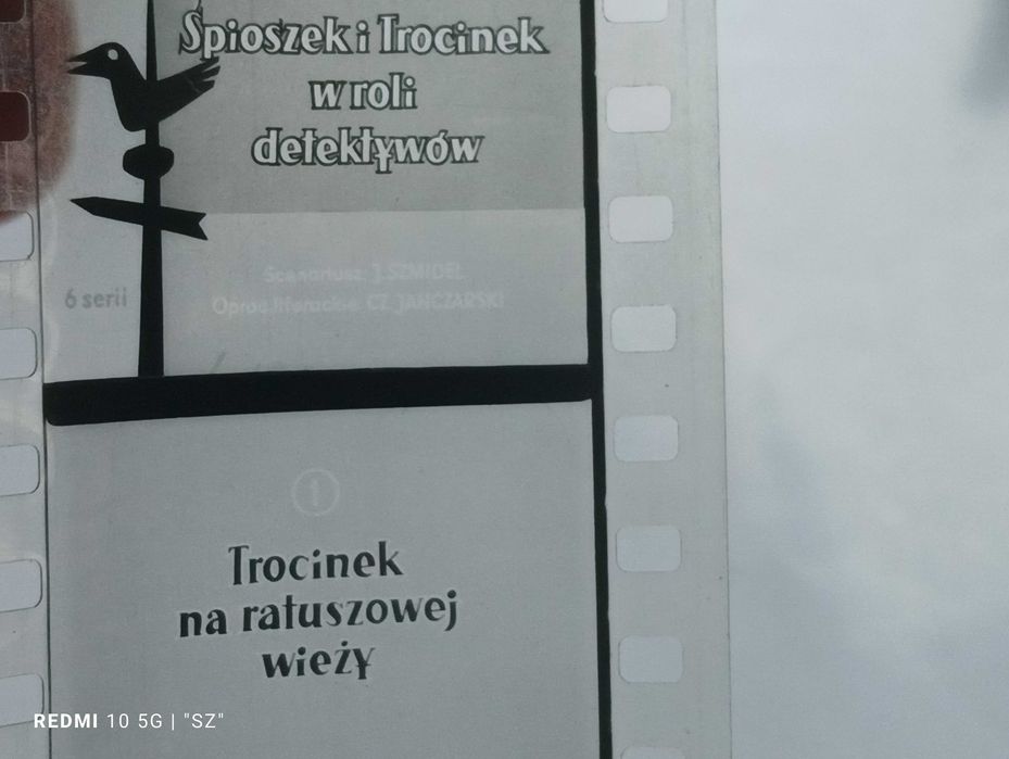 Bajki dla dzieci - slajdy z PRL - 11 sztuk - czarno białe.