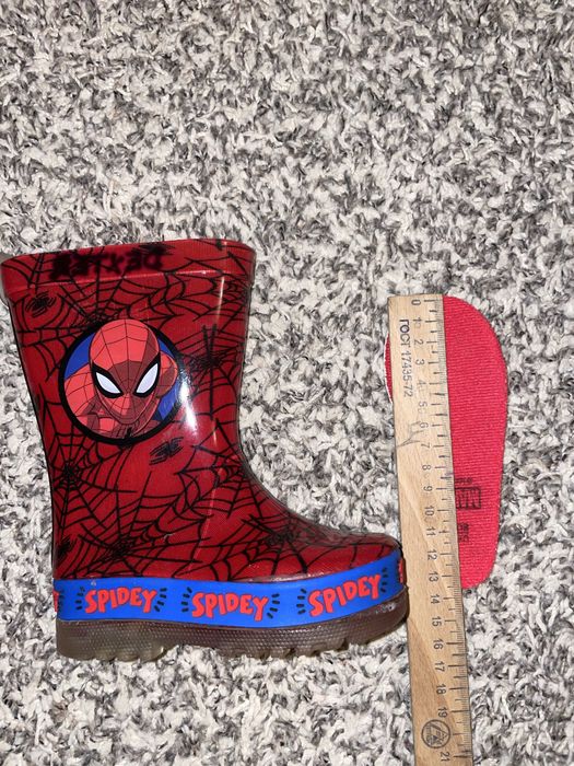 Світящіся гумові чоботи водостійкі marvel людина павук spider-man