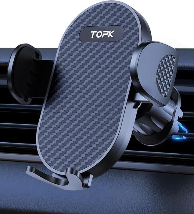 Uchwyt samochodowy na telefon TOPK na kratkę wentylacyjną, obrotowy