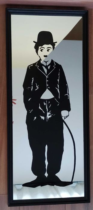Espelho serigrafado - Charlie Chaplin