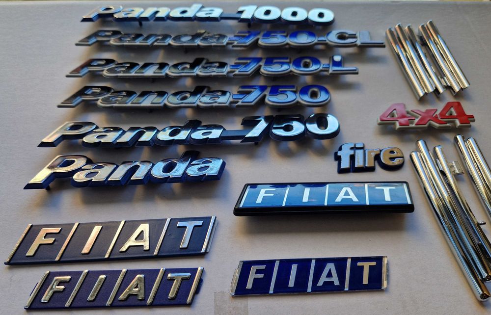 PANDA Fiat emblemas logos simbolos legendas novos