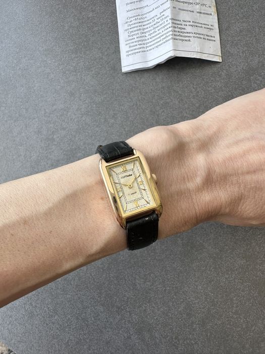 Золотые часы, часы МакТайм,  часы золото 585, женские часы золото 585