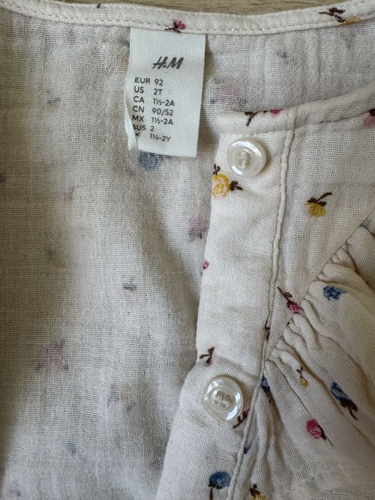 Блузка h&m, 92 см, 2 роки, бавовна