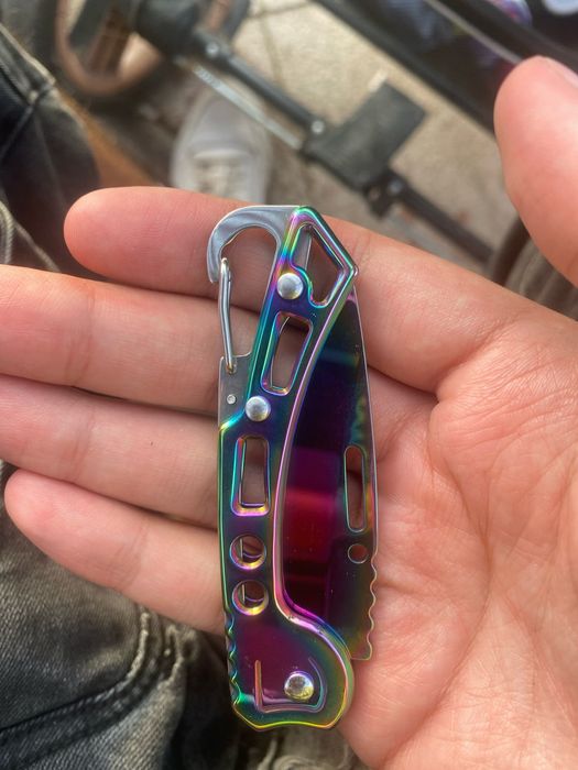 Складной Нож хамелеон брелок карабин походный ножик бабочка