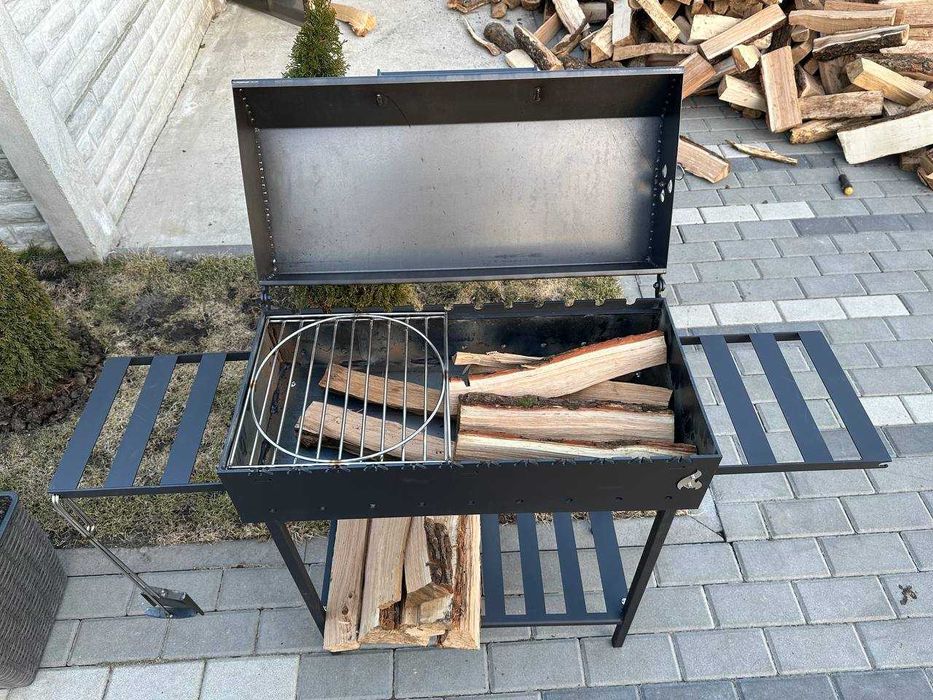 Мангал 4 мм з кришкою, решіткою-гриль, підставкою під казан