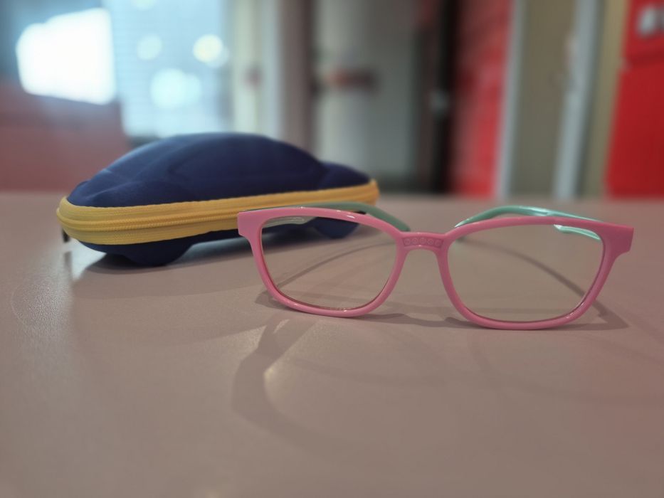 Okulary dziecięce zerówki z etui