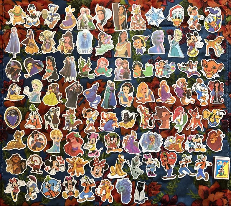 Наклейки наліпки Stitch, котики, принцеси, Сутінки та інші