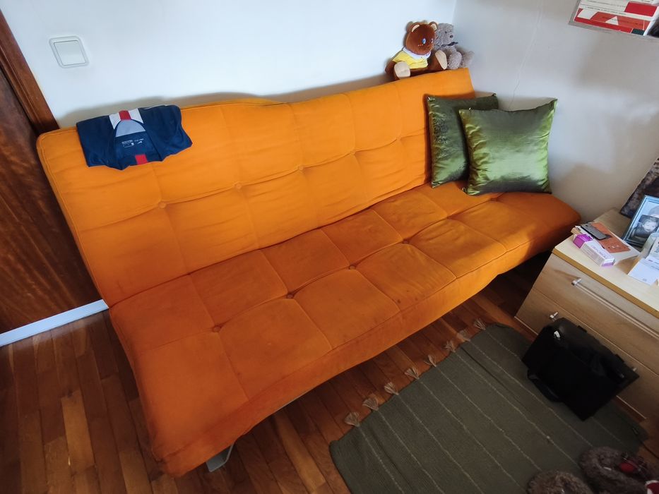 Sofá - cama laranja