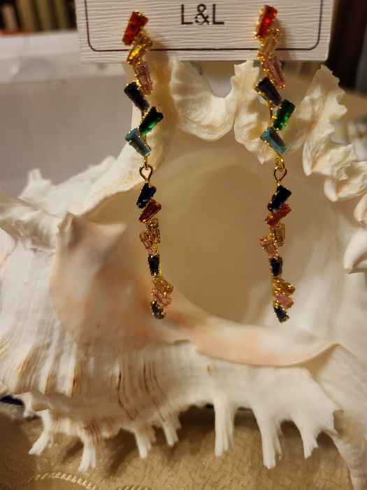 Kolczyki długie stalóweczka