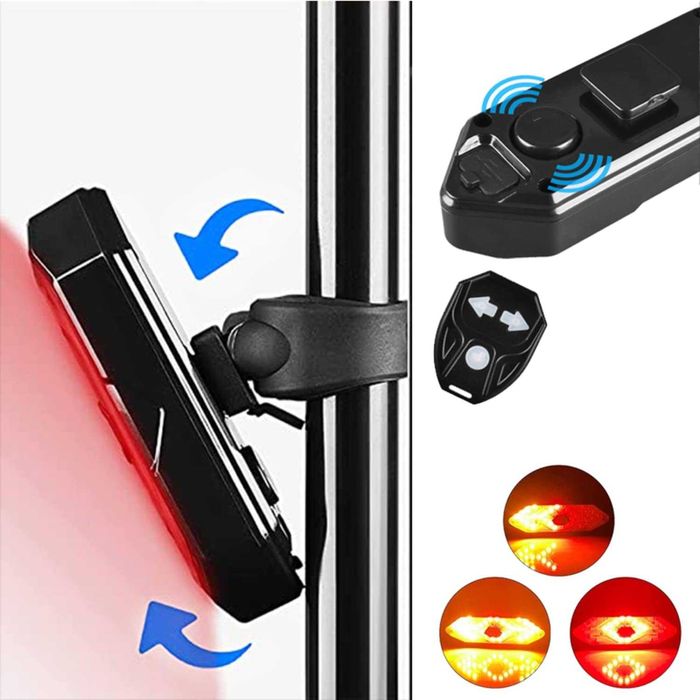 Piscas LED impermeável bicicleta trotinete bat.750mAh usb c/comando