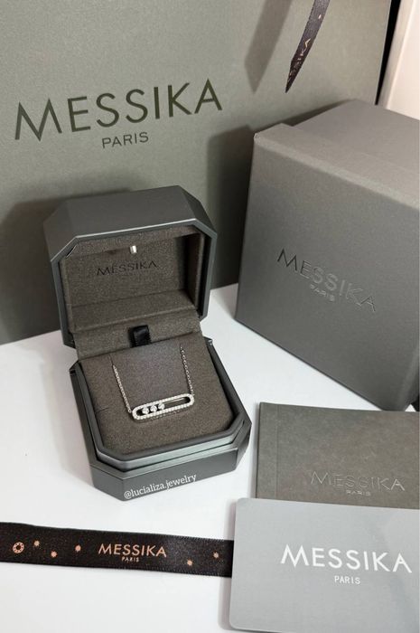 Золоте Кольє в стилі MESSIKA Колекція Baby Move з діамантами