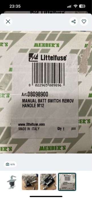 Switch bateria manual Littelfuse - Novo