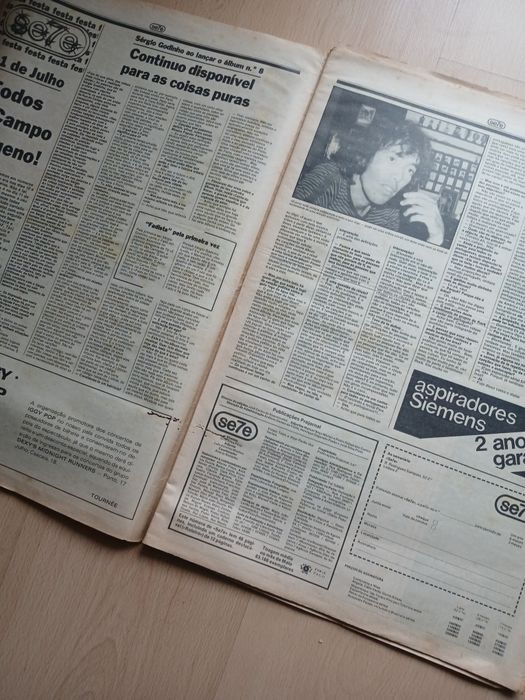 Jornal Se7e - Sérgio Godinho + Suplemento Destacável Rock Português