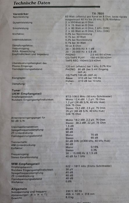 Onkyo TX-7920 + pilot oryginalny