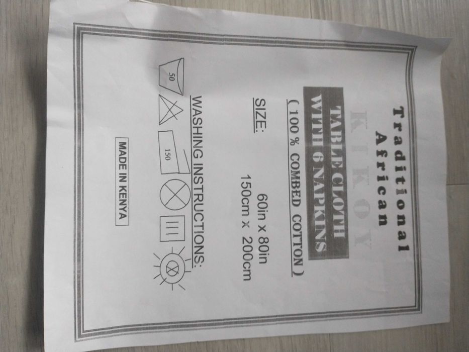 Obrus + serwetki z Kenii, obrus afrykański, oryginalny