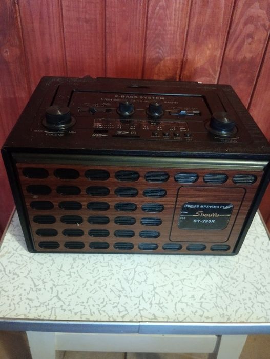 приемники с мп3плеером в дерев'яному корпусі ,колонки с блютузом ідр..