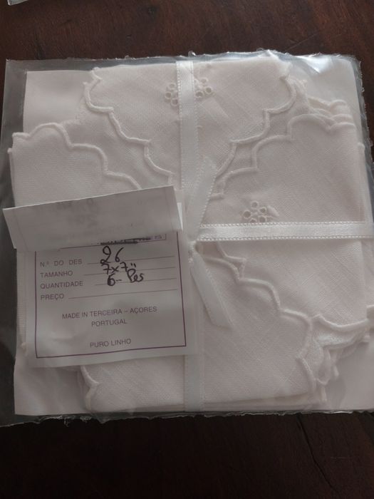 Bases para copos em puro linho