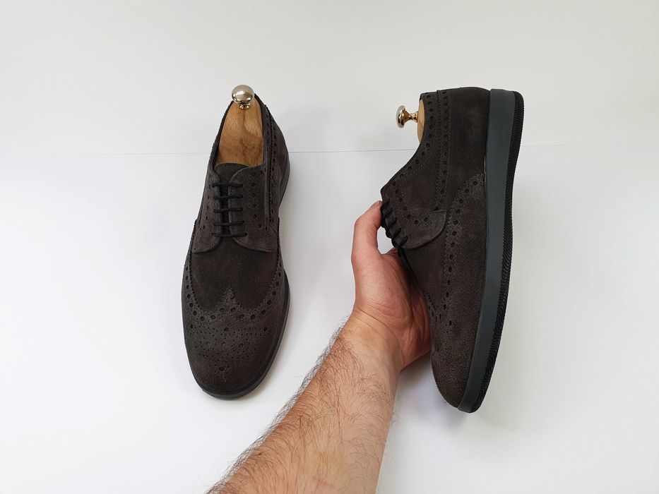 Чоловічі туфлі FERRI Made in Italy 42 27.5 см 8 UK сірі