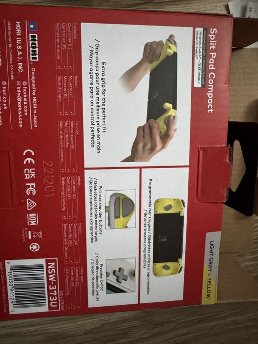 Joy-con геймпади Hori Split Pad Compact для Nintendo Switch (grey)