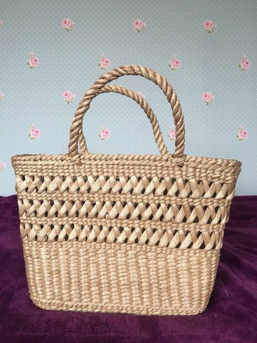 Плетена корзина сумка ручної роботи із рогози аїр рогозоплетіння кошик