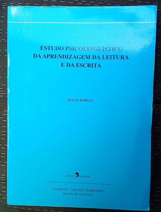 Livro Estudo psicolinguístico da  aprendizagem da leitura e da escrita