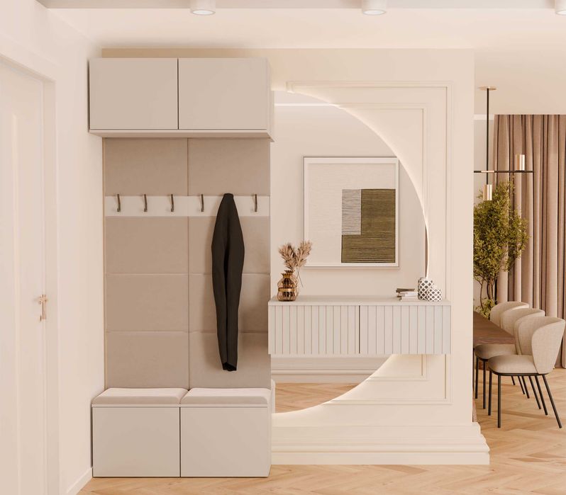 WIESZAK Podwójny HAGA II 2W Szafka Do Przedpokoju 238x100x35cm KASZMIR