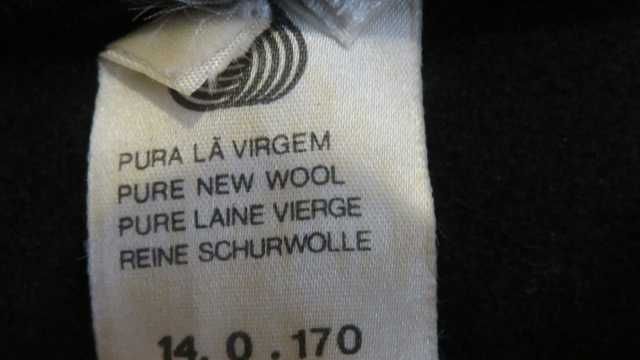 Capa de Estudante pura lã virgem preta