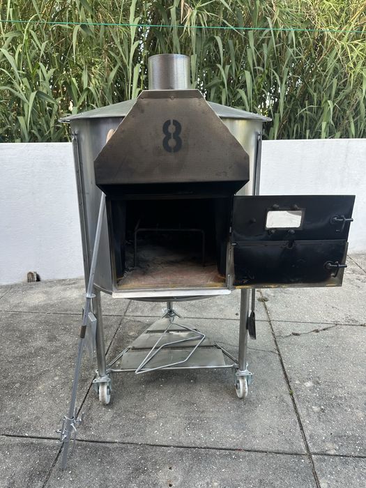 Forno redondo em aço inoxidável